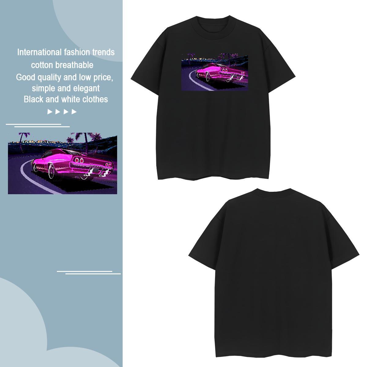 Comfortable car T Shirts Men Casual Daily Wear Men Tees 230g Cotton Fashion Designer Short Sleeve Soft Plus Size Custom Tees Shirts