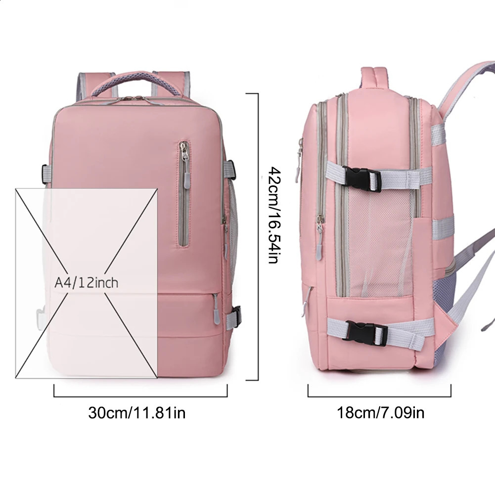 Foldable luggage bag with wheels lightweight large capacity Oxford cloth dry wet separation outdoor weekend bag 240821