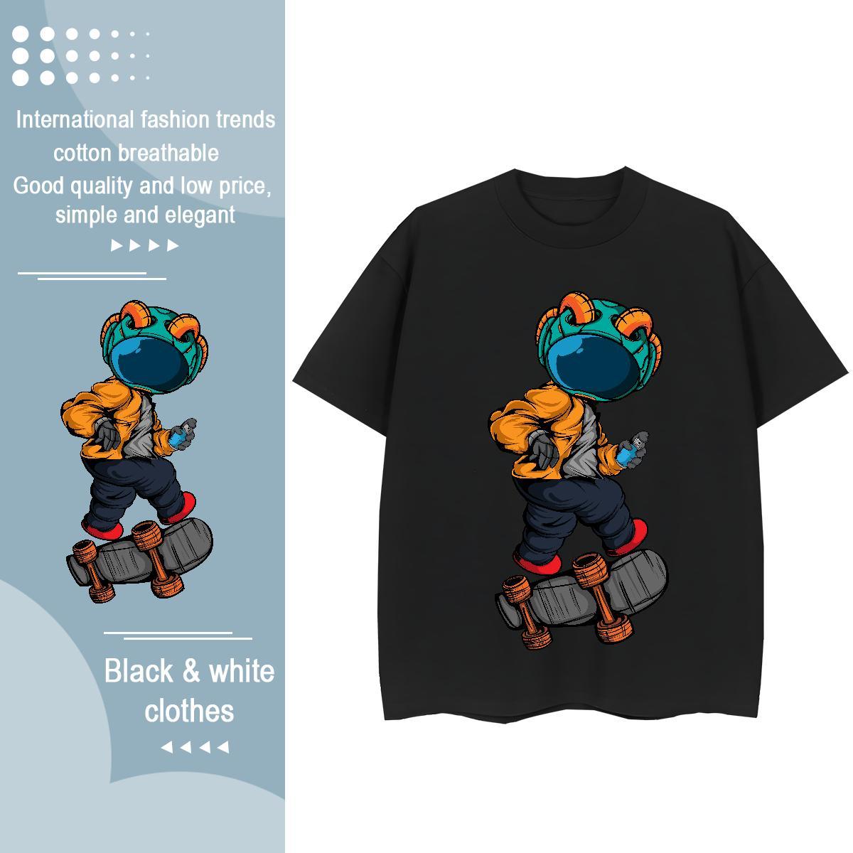 Lady Womens Tshirts 230g Pure Cotton universe Casual T Shirts Women Breathable Crew Neck DIY Anime Clothes