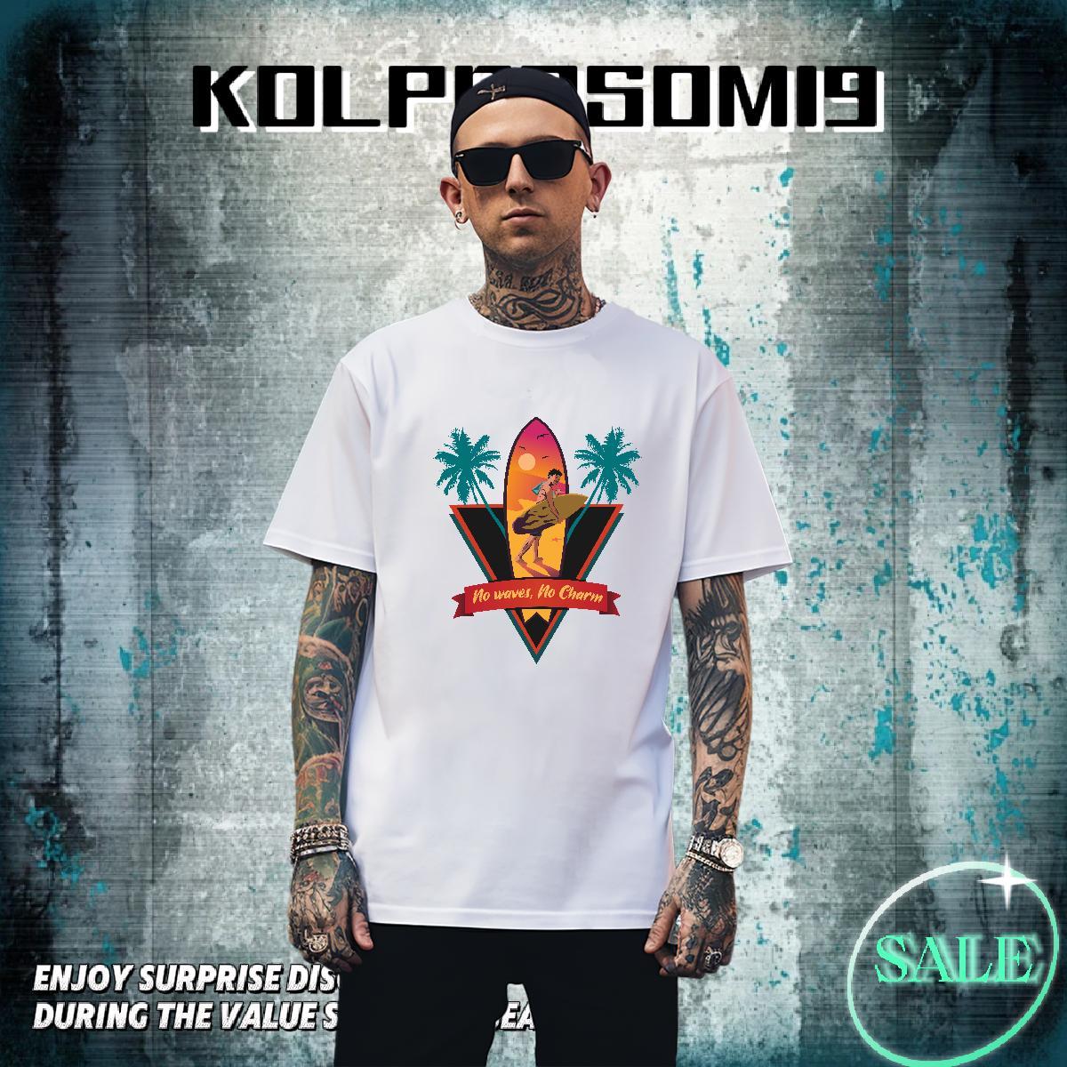 Designer Men Tees Casual 230g Pure Cotton Cartoon Print Breathable Short Sleeve beach T-Shirts for Men New Designer Tshirts