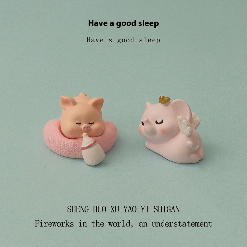 Creative Mini Ins Cute Elephant Bottle Pig Doll Car DIY Car Center Console Decoration Small Ornament