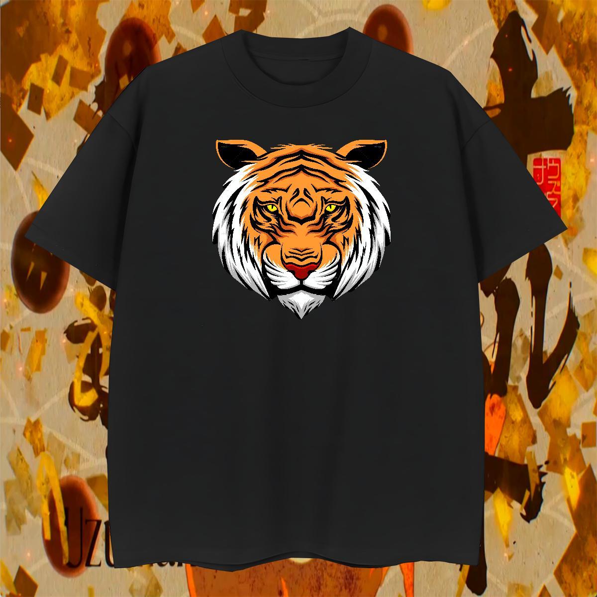 High Quality Mens Tshirts Casual Daily Wear 230g Pure Cotton Customized Print Breathable Short Sleeve tiger Men T Shirts New Tops Tees