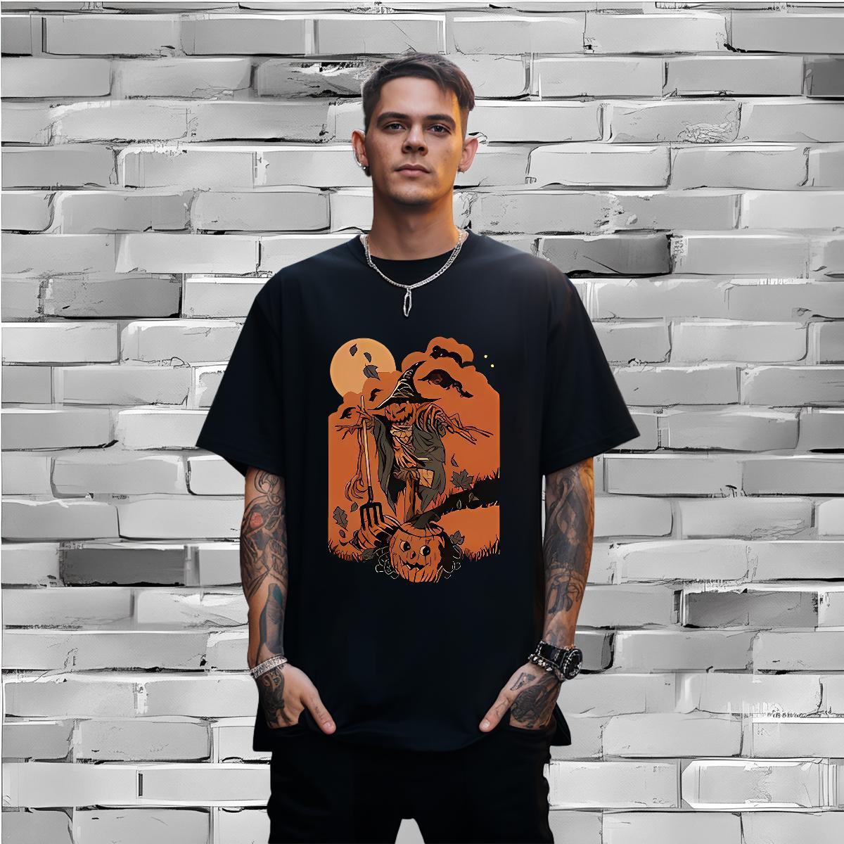 Classic Man T Shirts 100% Cotton 230g pumpkin Hip Hop Street DIY Printed Pure Cotton Mens Tshirts Designer Fashion Tops Shirt