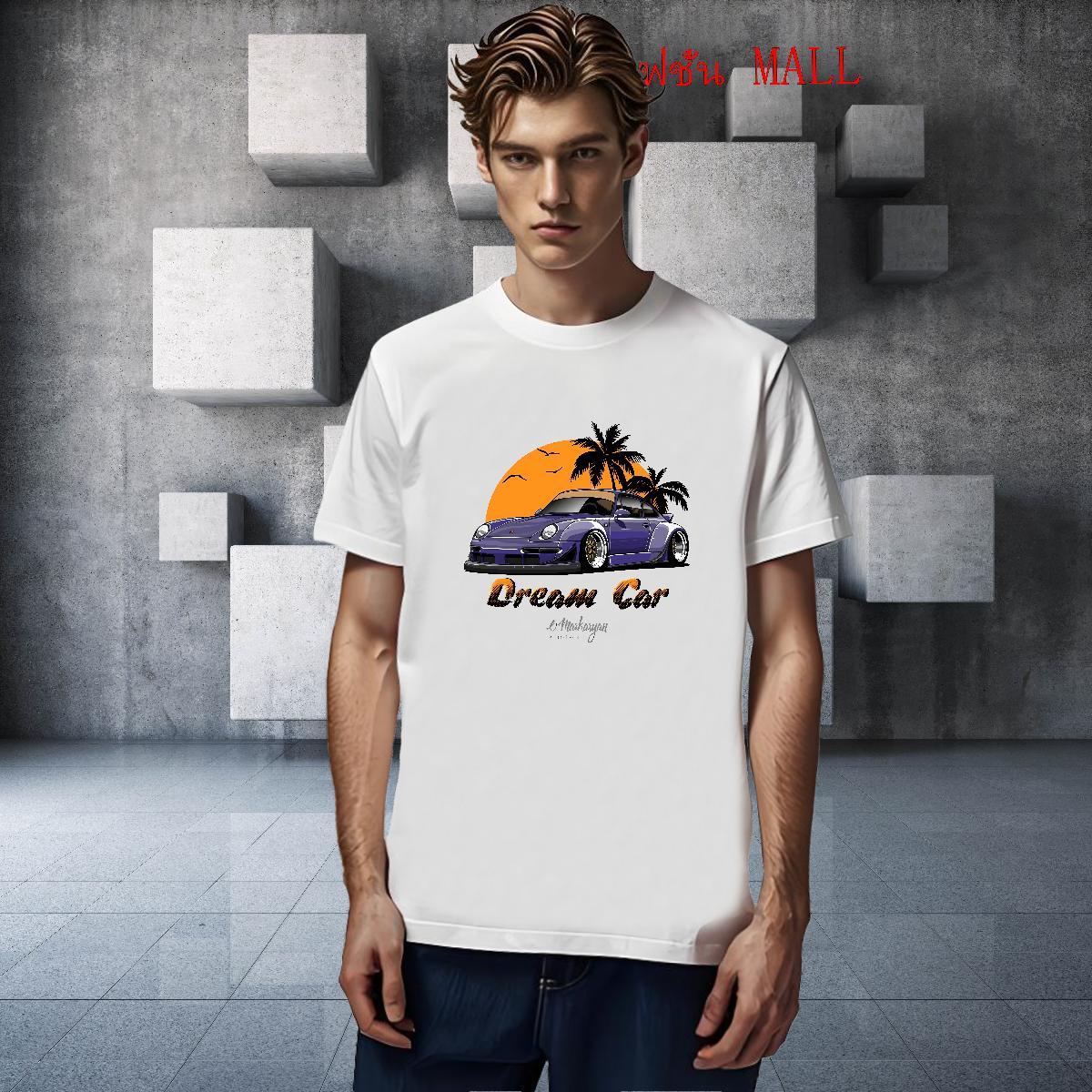 Cool car Man T Shirts Sport Tshirts 230g 100% Cotton Fashion Short Sleeve Soft DIY Tees