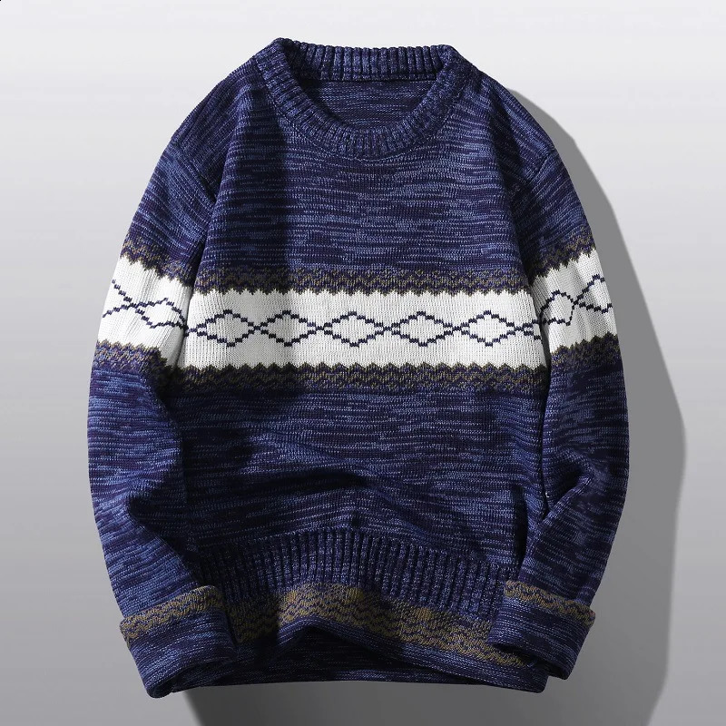 Autumn Mens Christmas Cashmere Sweater O Neck Men Tops Quality Male Pullover Sweaters Thick Warm Pull Homme 240821