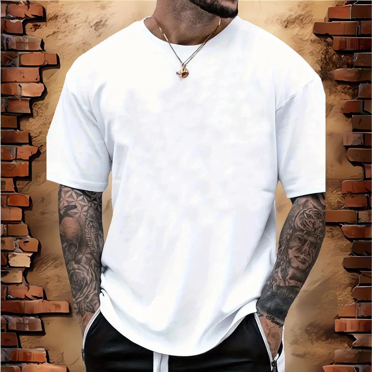 Free Shipping hand T shirt Street Casual Men Tees 230g Cotton DIY Breathable Crew Neck Custom Print Plus Size Clothes