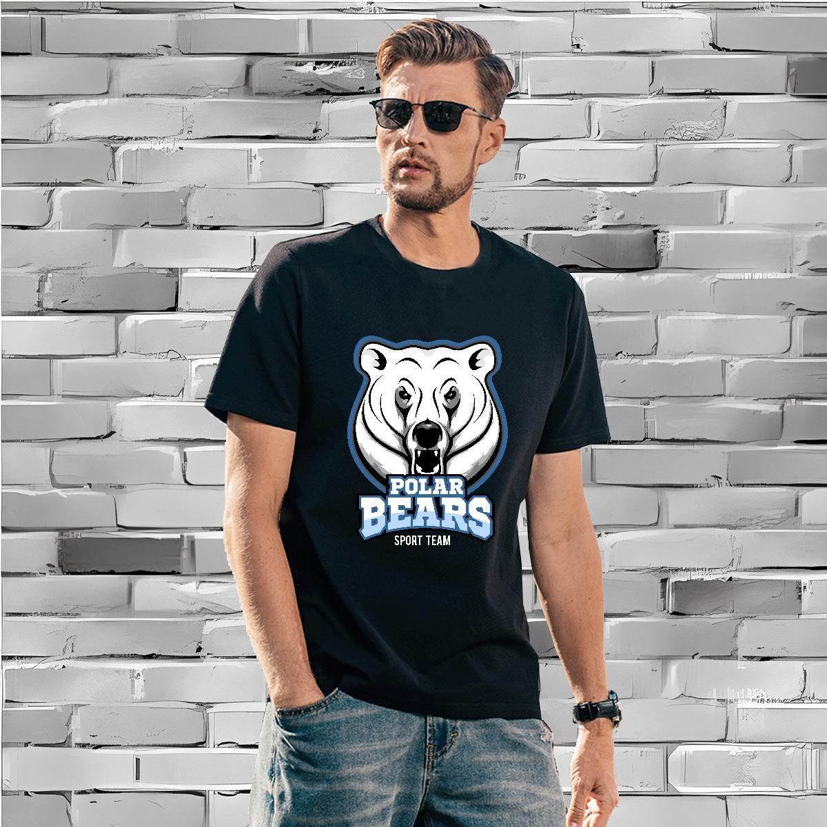 TOP Quality bear T shirt Street Wear Tshirts 100% Cotton 230g New Arrival Pure Cotton Custom Print Plus Size Top Tees