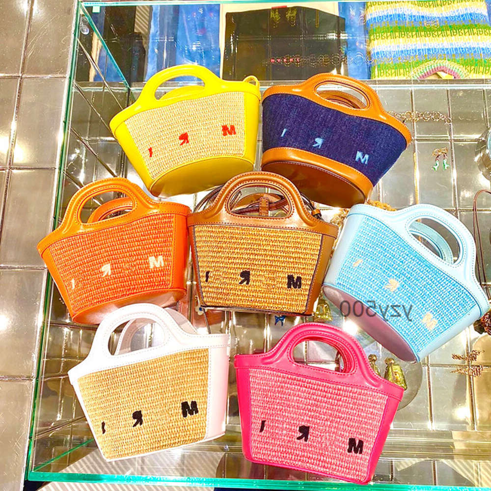 i e 7a weave straw raffias bag tropicalia micro womens mens handbags luxury designer bags soft trunk pouch mini pochette shoulder tote clut 8tnw marnis marniis ultj