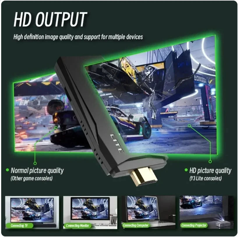M8 Video Game Stick Lite 4K Video Game Console 2.4G Dual Wireless Controller suitable for 10000 retro gaming home TV game consoles 240810