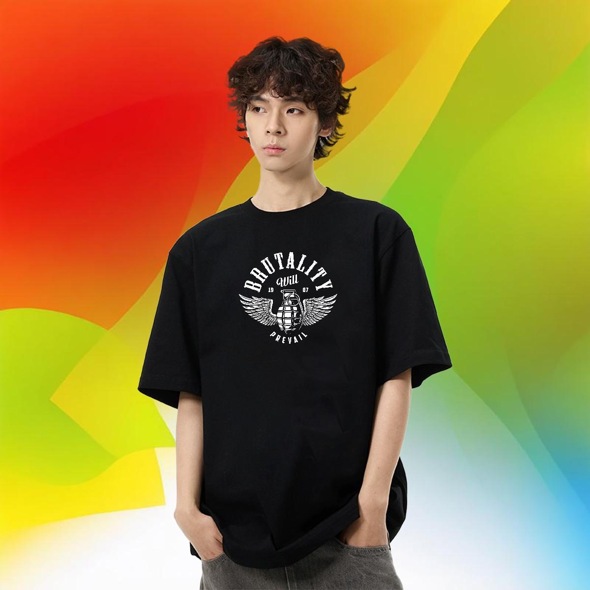 Comfortable Men Tops Tees Daily Wear 230g 100% Cotton Plus Size Custom Breathable Short Sleeve tool T-Shirts Fashion Tee Shirt