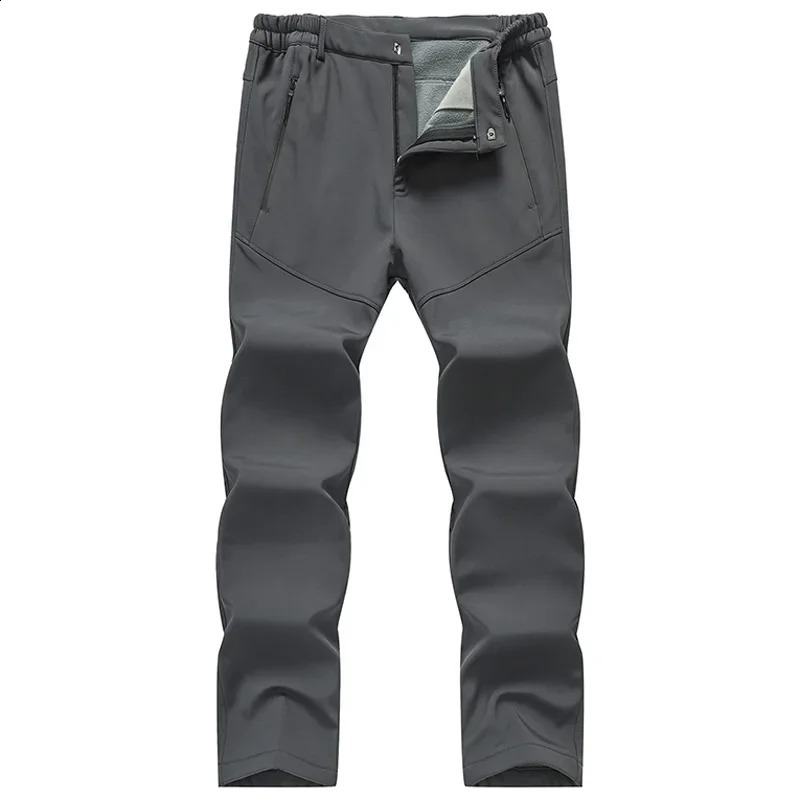 Plus Size 6XL 7XL 8XL Mens Winter Fall Snow Pants Waterproof Insulated Fleece Ski Snowboard Pants Outdoor Cargo Hiking Trousers 240822