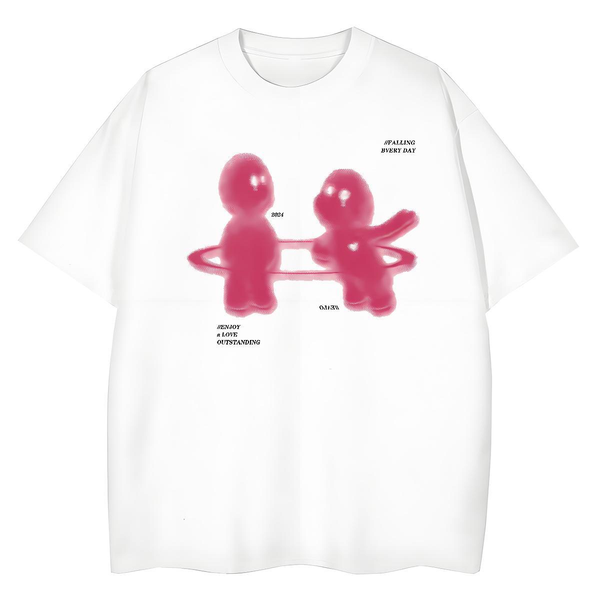 Designer Women Tshirts 230g 100% Cotton painting Daily Wear T shirt Breathable Custom Printed Clothes