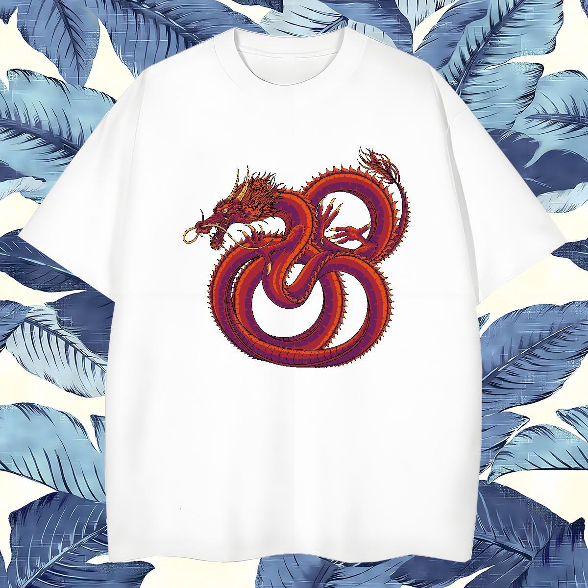 Wholesale dragon Man T Shirts Outdoor Tshirts 100% Cotton 230g Free Shipping Breathable Crew Neck Oversized 3XL 4XL Clothings