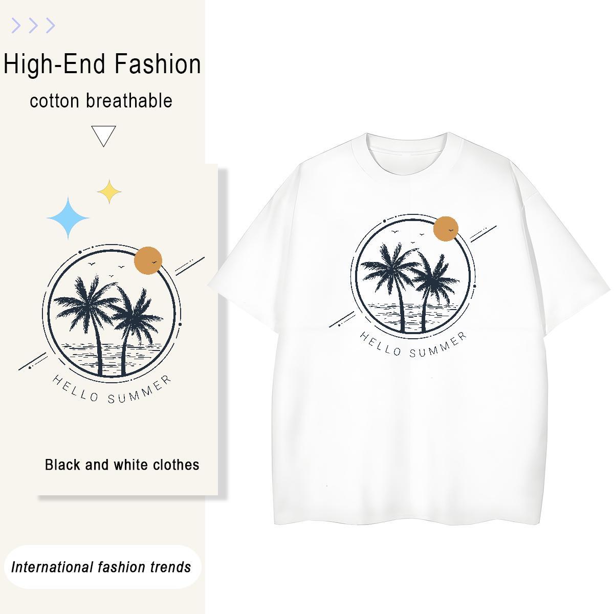Comfortable Couples T Shirts Outdoor 100% Cotton 230g Graphic O Neck Short Sleeves tree T Shirts Men Fashion Designer Tops Shirt