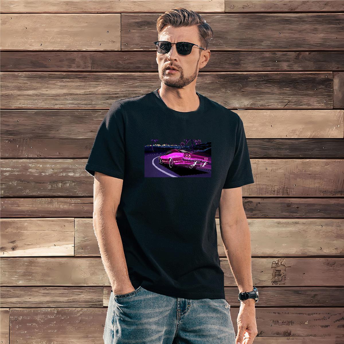 TOP Quality car T Shirts Men Home Outdoor Men Tops Tees 230g 100% Cotton New Designer Breathable Custom Anime Tee Shirt