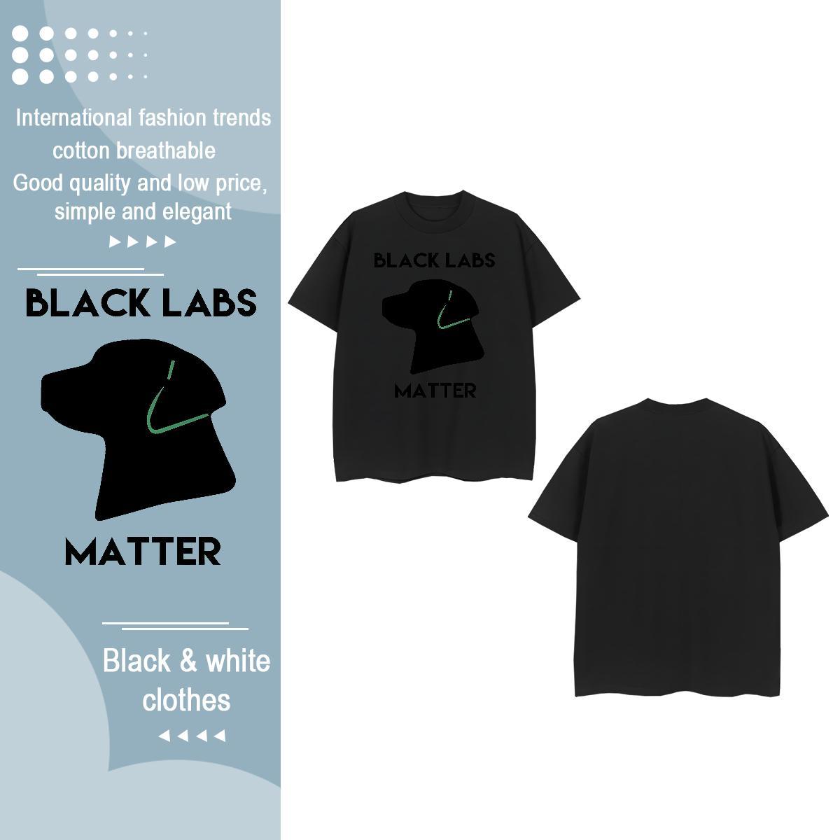2024 Designer T Shirt For Woman Short Sleeve O-Neck 100% Cotton 230g Couples T Shirts Black Oversized dog Sports Casual Comfortable Tops