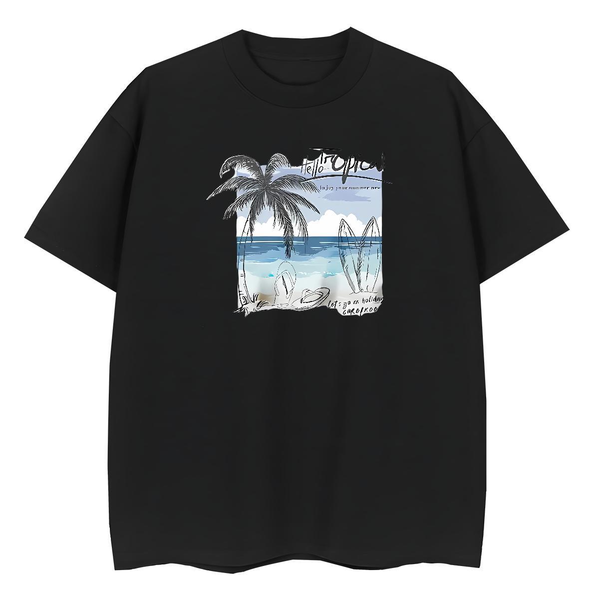 Stylist Woman T Shirts Breathable Short Sleeve 230g Pure Cotton Women Tees Oversized sea Street High quality Clothes Shirt