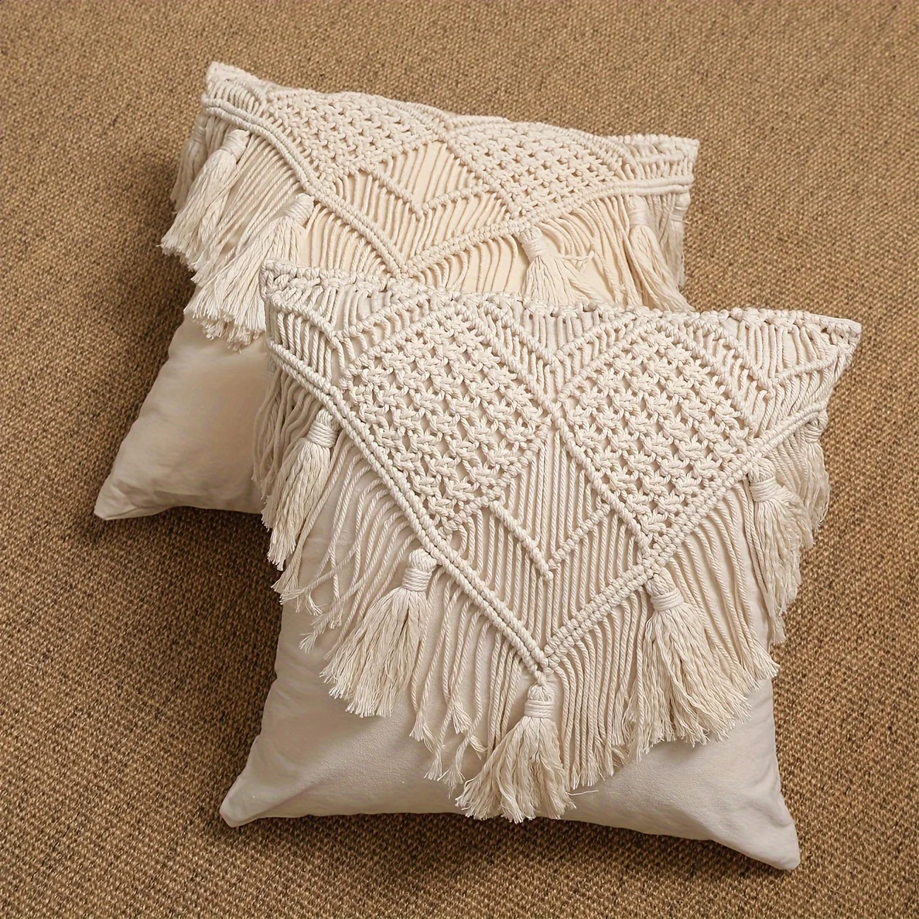 1 Bohemian woven throw pillow cover sofa decoration throw pillow cover 18x18 inches 45x45CM Bohemian soft cushion cover 240821