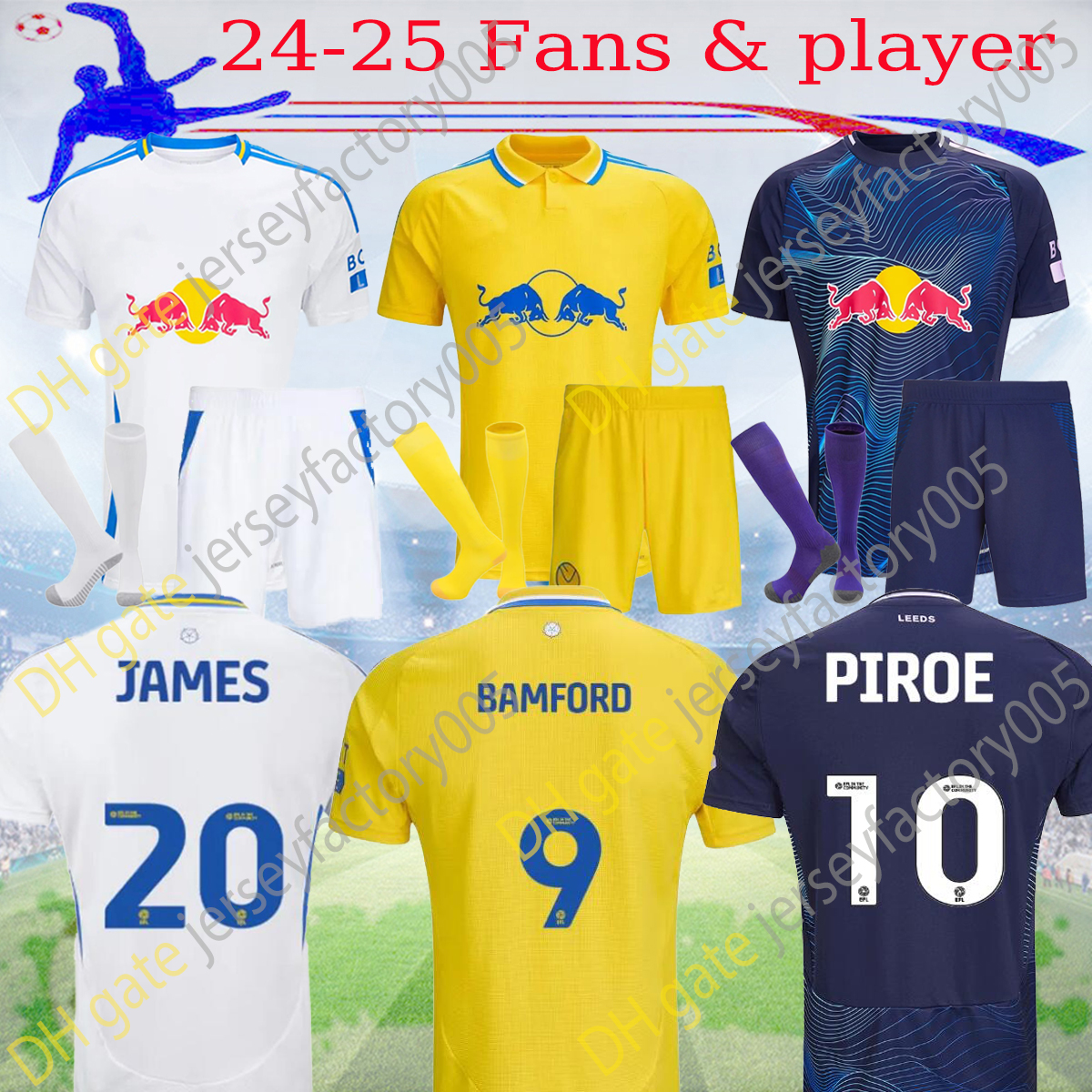 24 25 SUMMERVILLE BAMFORD Soccer Jerseys lEEds Adams uniteds Aaronson 2024 home kids kit Llorente Sinisterra JAMES football shirt 16-4XL