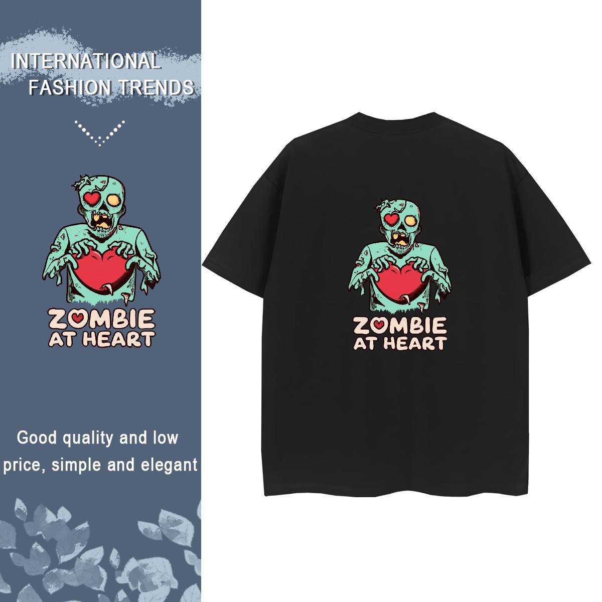 DIY Womens T Shirts 100% Cotton 230g Breathable Short Sleeve Home Outdoor skull Unisex Tshirts Brand Black White Polos