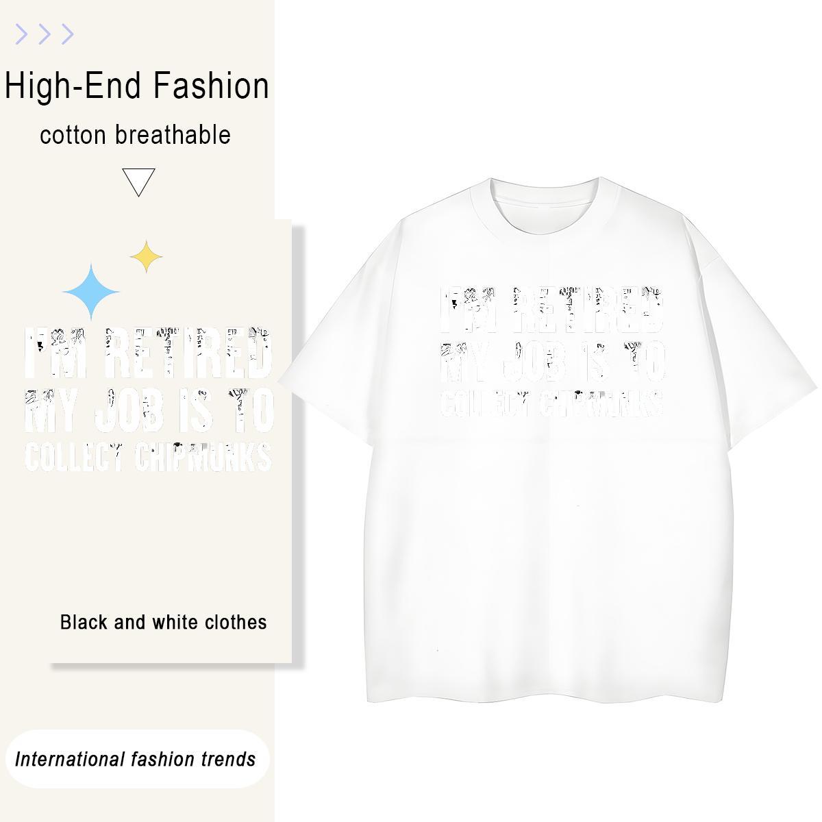 Wholesale Men Clothes T-Shirt Street Wear 100% Cotton 230g Anime Print Pure Cotton letter Men T Shirts 2024 Polos