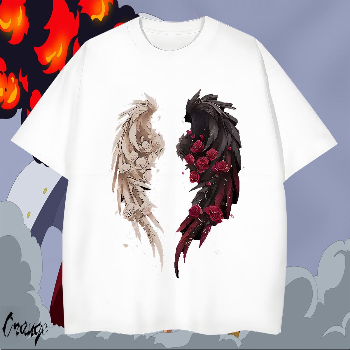 Designer wing Men Tees 230g Cotton Men T Shirts Oversized 3XL 4XL Hip Hop Street Breathable Short Sleeve TOP Quality Clothings