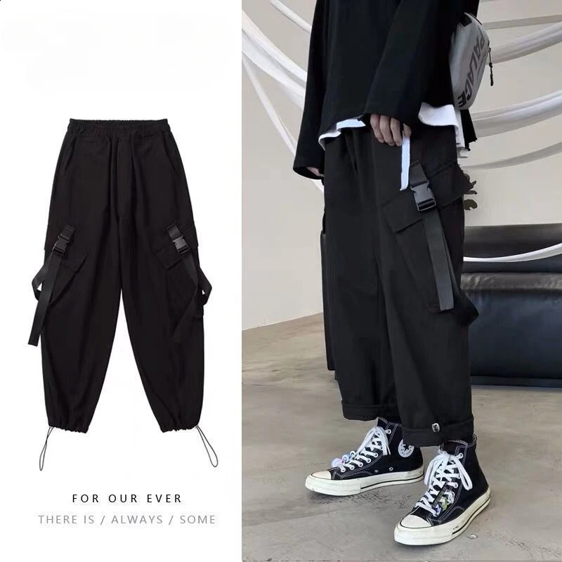 Spring Autumn Mens Casual Hip Hop Cargo Pants Male Multiple Pockets Loose Trousers Men Streetwear Straight Pants G593 240822