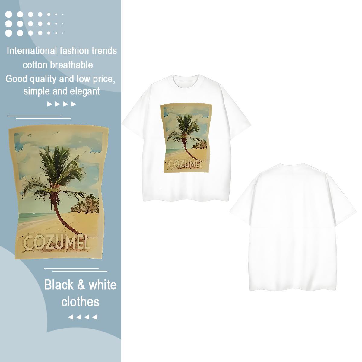 New Arrival T-Shirts Breathable Soft 230g Cotton Lady T shirt Oversized L-4XL tree Sport Designer Tees Shirts