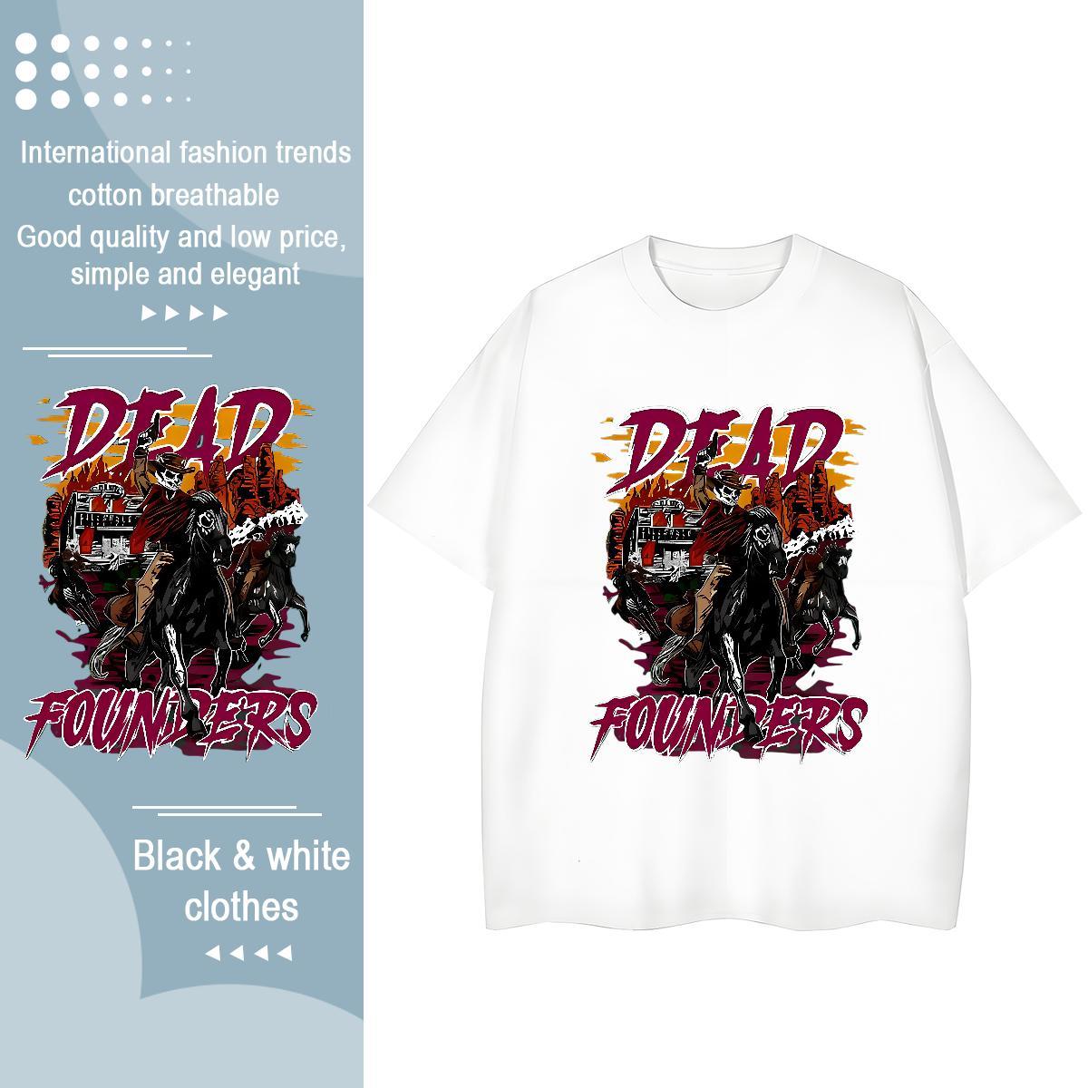 TOP Quality T-Shirts 230g 100% Cotton Crew Neck Breathable Sports Casual skull Women Tshirts Lady Custom Printed Tee Shirt
