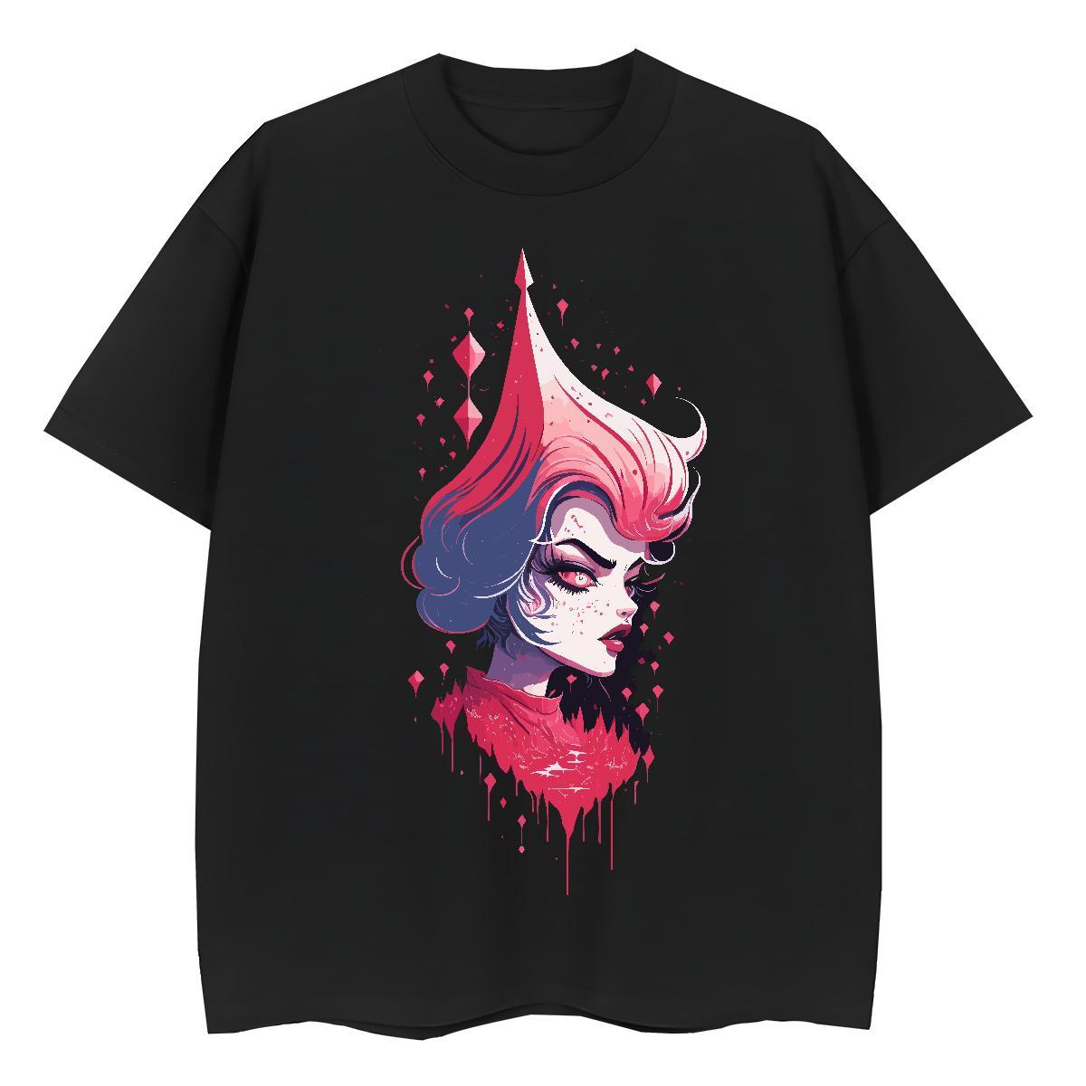 Loose fit Tshirt for Man Woman 100% Cotton 230g painting Spring Summer T Shirts Women Crew Neck Breathable Plus Size Cartoon Clothes