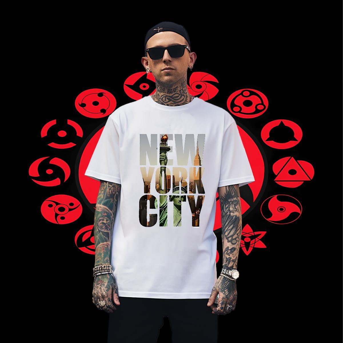 Designer Tshirt for Man Woman Hip Hop Street 100% Cotton 230g Customized Print Pure Cotton New York T-Shirts for Men Free Shipping Tees