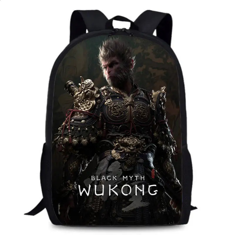 Black Myth Wukong Backpack Sun School Bag Bookbag Birthday Christmas Gift 240822