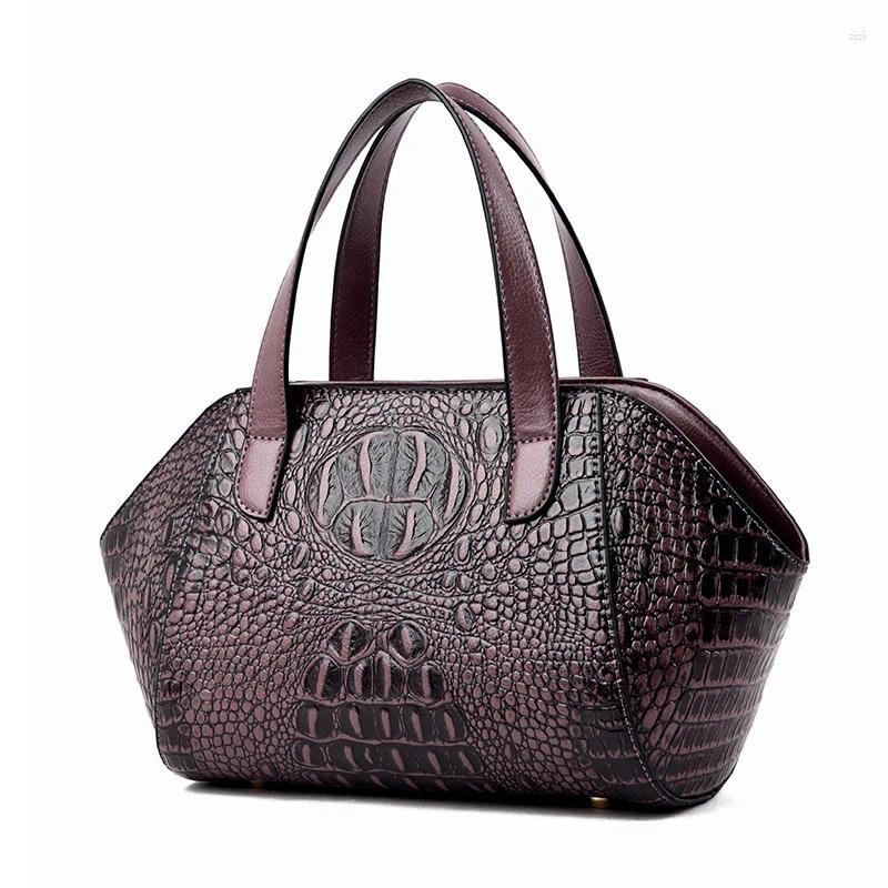 Evening New Bags Fashion Alligator Handbag Women Designer High Quality Leather Crossbody Bag Elegant Shoulder Female Large Capacity Tote