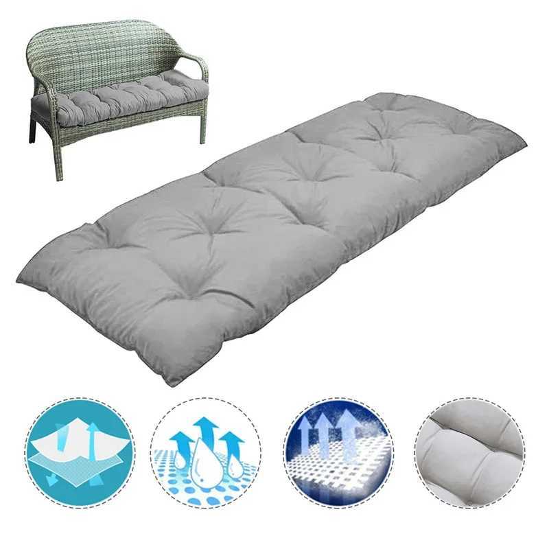 1Pcs Outdoor Garden Bench Cushion Solid Color Thicken Sun Chair High Back Cushion Non-slip Tatami Sofa Stool CushionXJ240821