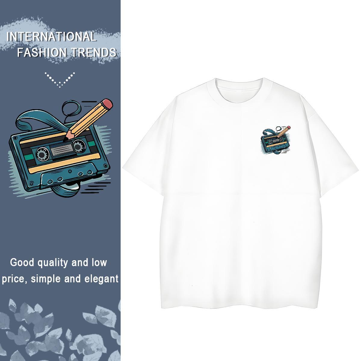 Wholesale radio Men T Shirts Daily Wear Men Clothes T-Shirt 230g Cotton New Designer Pure Cotton Asian Size Tops Shirt
