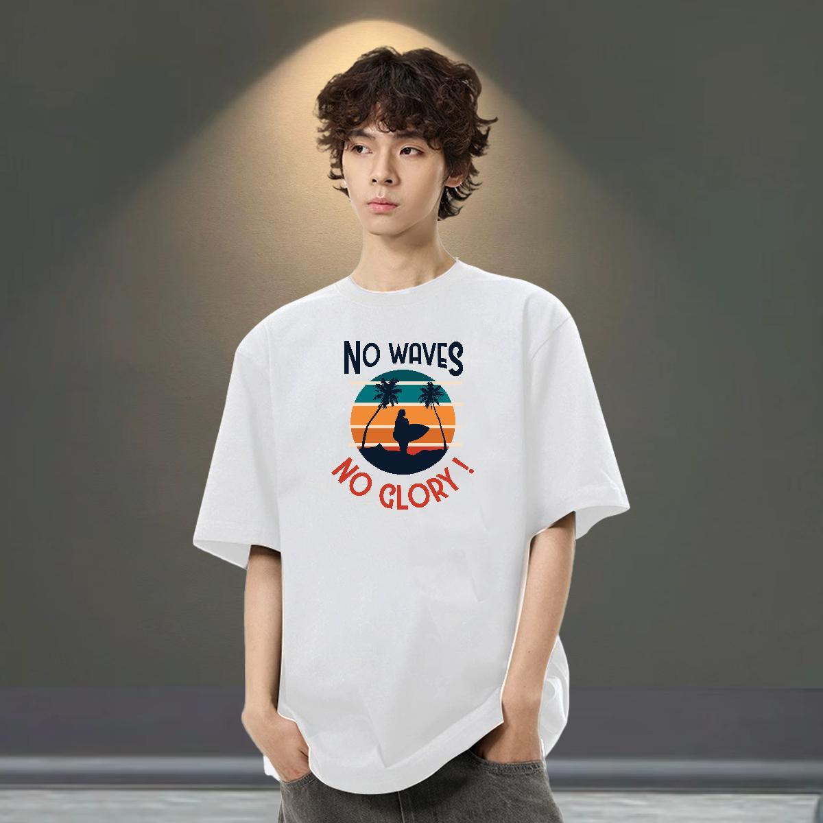 High Quality Couples T Shirts Street wear Hip Hop 230g 100% Cotton Anime Round Neck Short Sleeve beach T-Shirts for Men Fashion Design Tops Shirt
