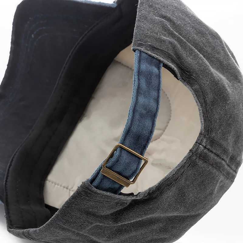 High quality washing cotton damaged baseball cap motor snap cap hip-hop dad cap suitable for men women grinding multi-color bones W240903