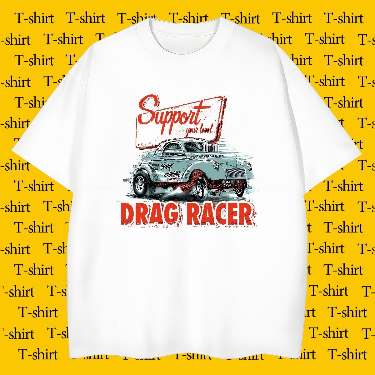 Wholesale Mens Tshirts Beach 230g Pure Cotton White Plus Size Crew Neck car Men T Shirts 2024 Top Tees