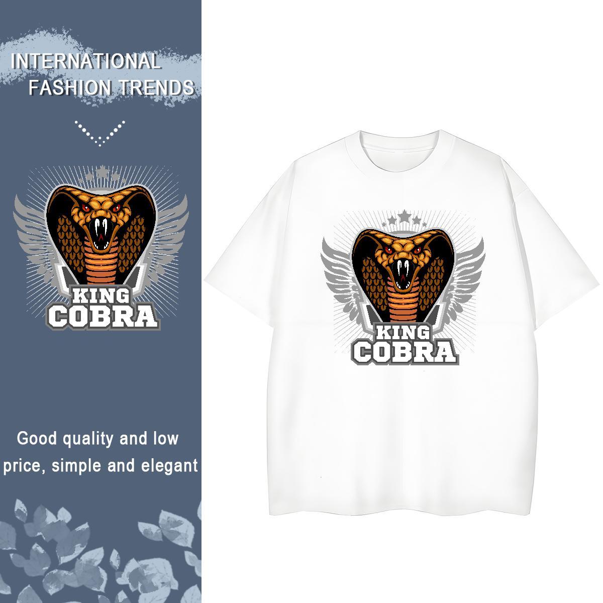 2024 Casual T shirt Breathable Soft 230g Pure Cotton Tshirt for Man Woman Plus Size Custom cobra Street Casual Designer Tee Shirt