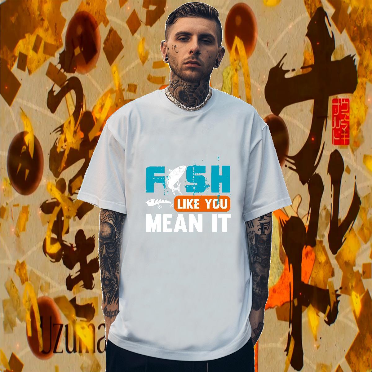 Cool Design Tshirt for Man Woman Sport 230g Pure Cotton DIY Short Sleeve Soft fish T-Shirts for Men New Arrival Clothings
