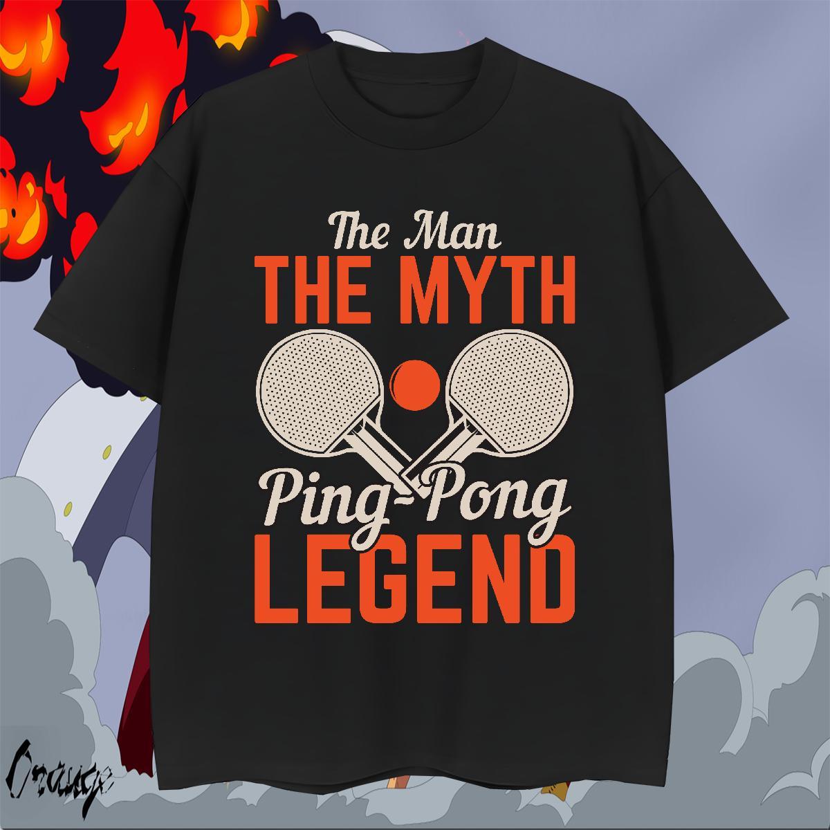 Brand Mens Tshirts Hip Hop Street 230g 100% Cotton Custom Big Size Round Neck Short Sleeve PING PONG T-Shirts New Arrival Tees