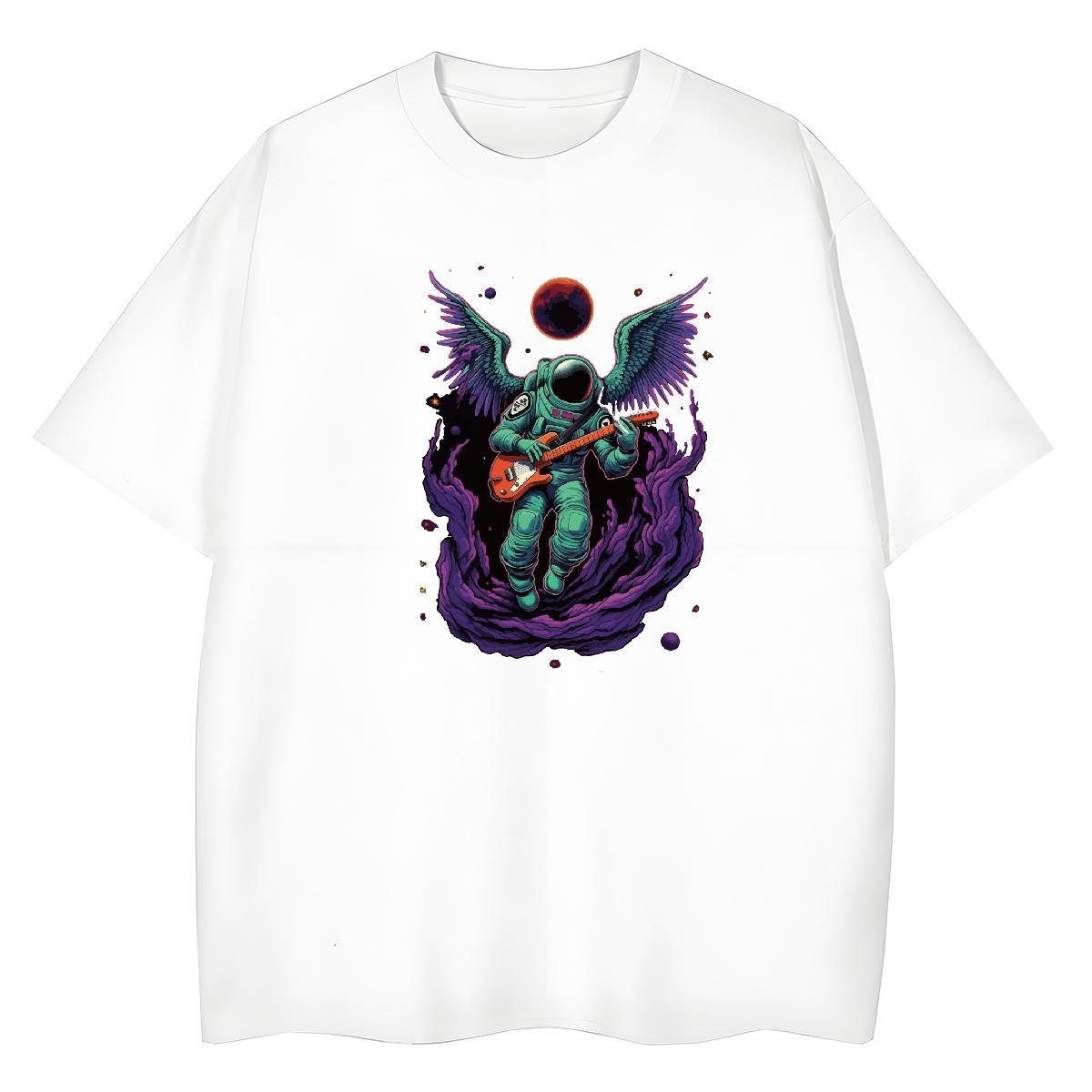 Unisex Tshirt for Man Woman 230g Pure Cotton universe Hip Hop T-Shirts for Women Crew Neck Plus Size Cartoon Clothes