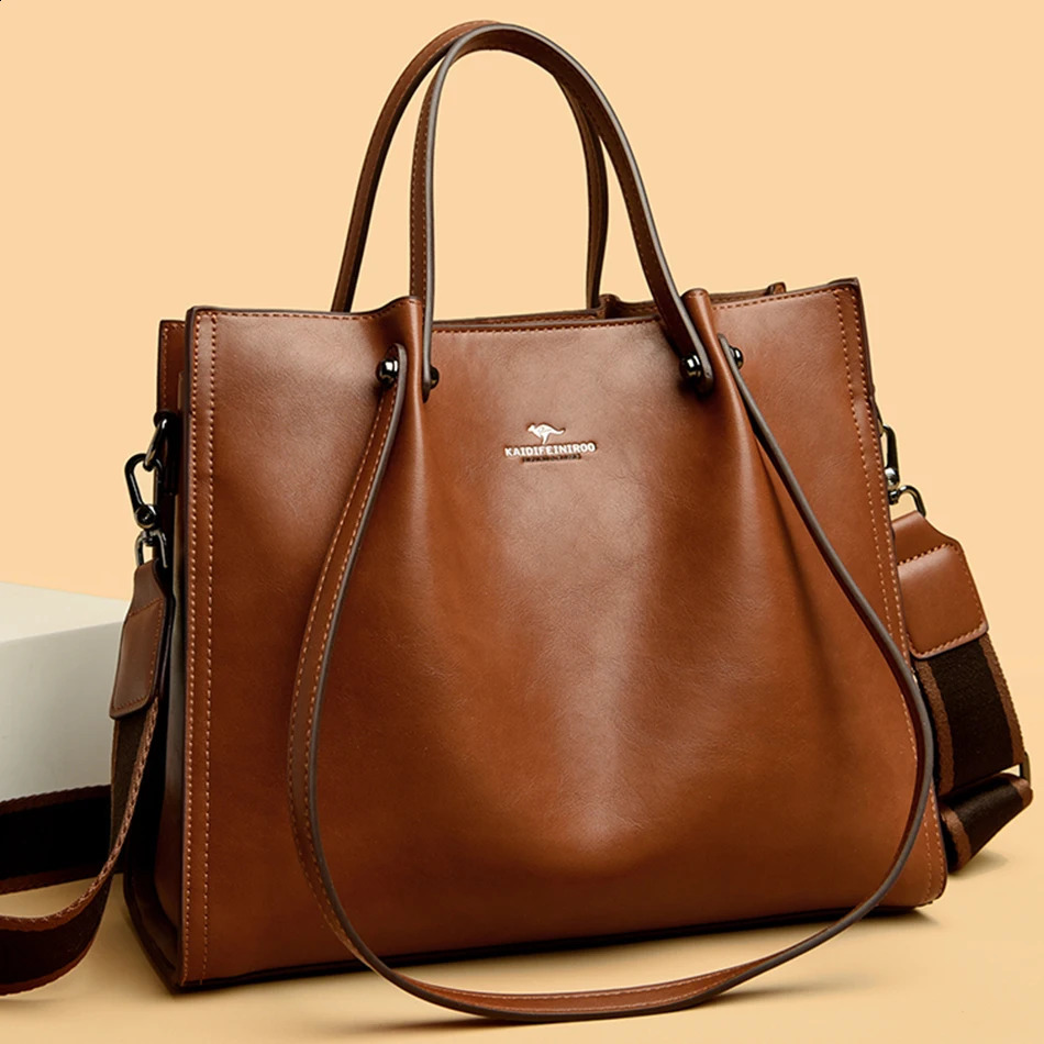 3 Layers High Quality Leather Ladies Handbags Purses Women er Bags Shoulder Crossbody Bags Shopping Messenger Sac 250106