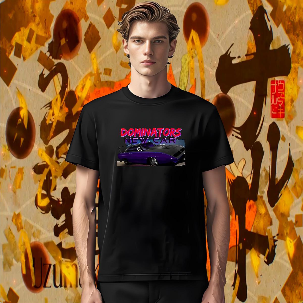 Free Shipping Men Tees High Street Hip Hop 230g 100% Cotton Black White Breathable Soft car T Shirt For Man New Clothings