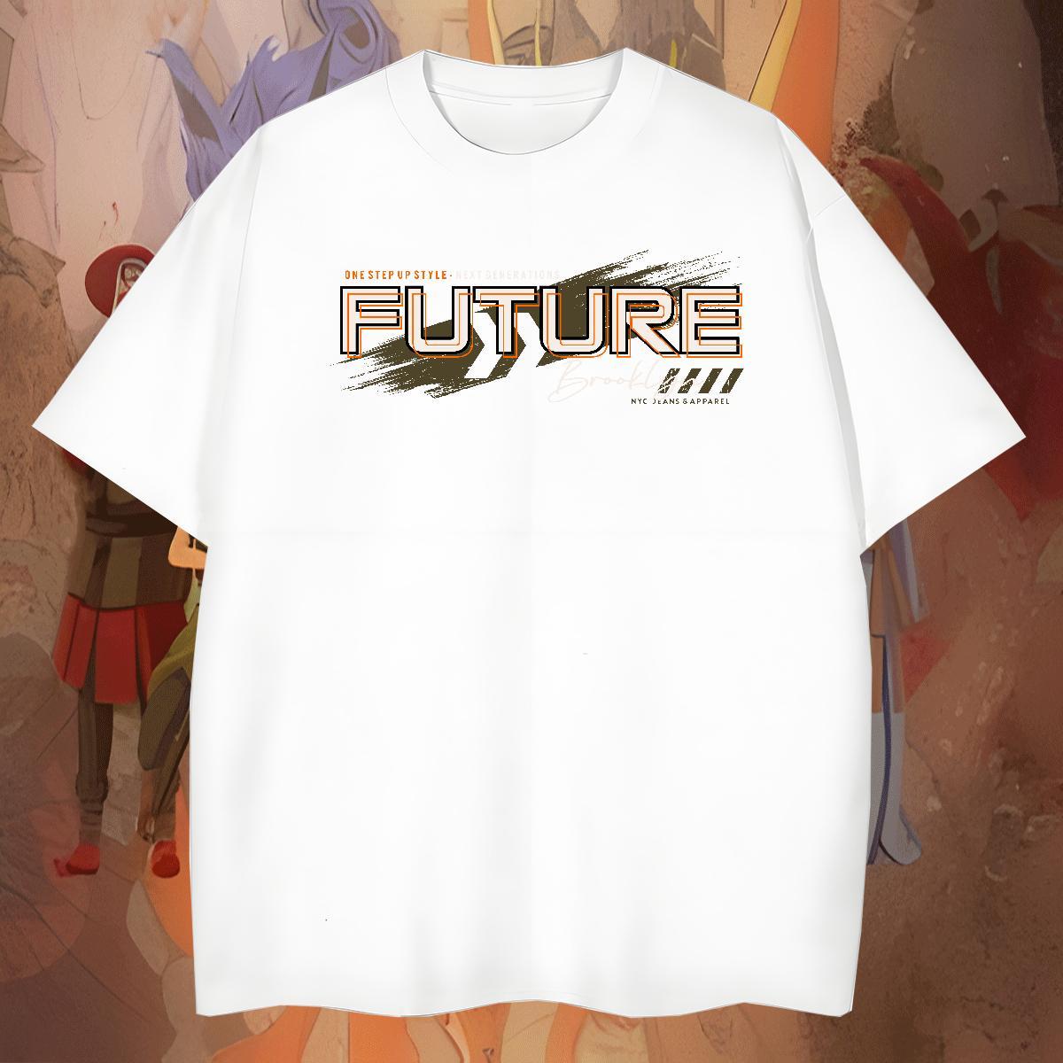 Soft Men Clothes T-Shirt Hip Hop Street 100% Cotton 230g White Plus Size Short Sleeve Soft letter T-Shirts Custom Tops Shirt