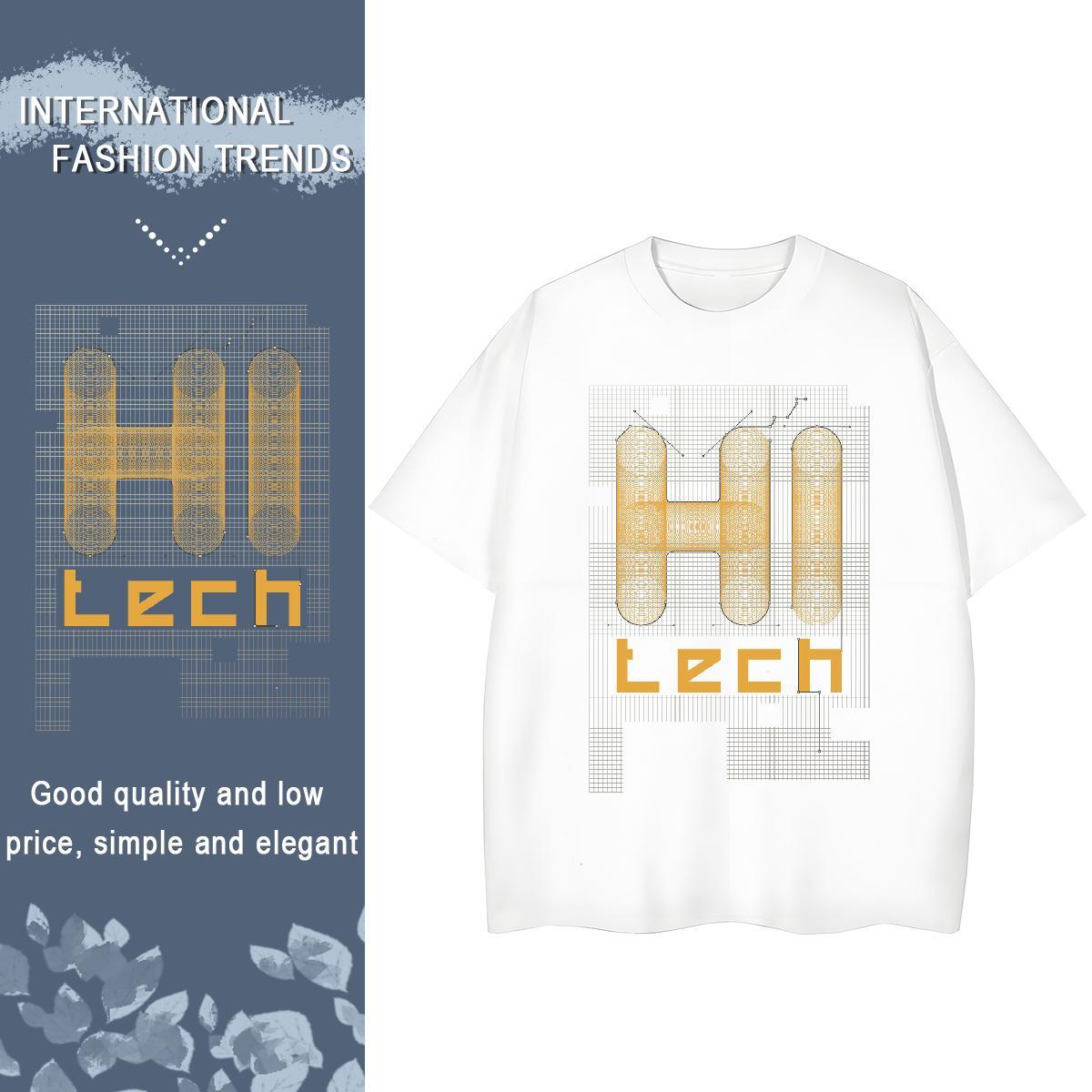High quality Womens Tshirts 230g Pure Cotton letter Spring Summer T-Shirts Short Sleeve O-Neck Anime Clothings
