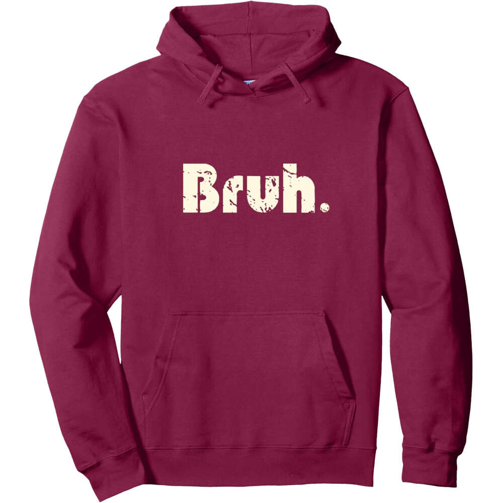 Hoodie for Mens Womens Bruh Funny Saying Brother Greeting Teens Boys Men Pullover Long Sleeve Hoodie Graphic Hoodies Sweatshirt Pullover Long Sleeve
