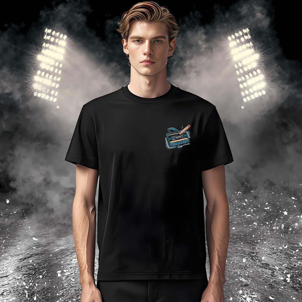 Cool radio Mens T Shirts Casual Daily Wear Mens Tshirts 230g 100% Cotton Stylist Short Sleeve O-Neck Plus Size Custom Tops Tees
