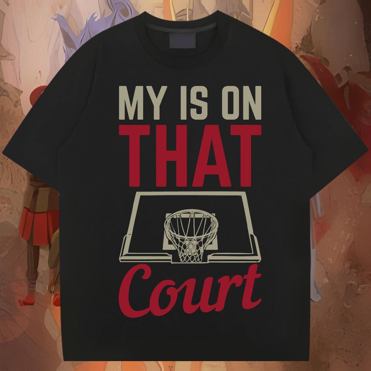 Cool Design Couples T Shirts Daily Wear 230g Pure Cotton Custom Printed Breathable Short Sleeve basketball hoop T-Shirts for Men Fashion Tops