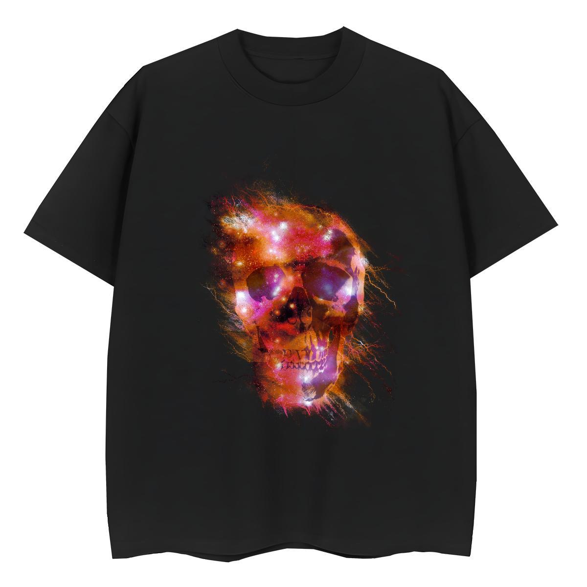 Stylist T-Shirts 230g 100% Cotton Crew Neck Breathable Casual Sport skull Lady T shirt Wholesale Customized Print Clothings